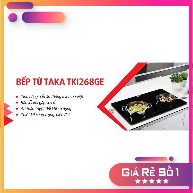 [Giá Sập Sàn] Bếp từ đôi cao cấp TAKA Nhật Bản TKI268GE , nhập khẩu Đức, Bảo hành 36 tháng