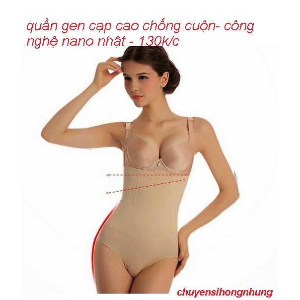 Quần gen Bụng sau sinh ,cạp cao Chống Cuộn công nghệ nano