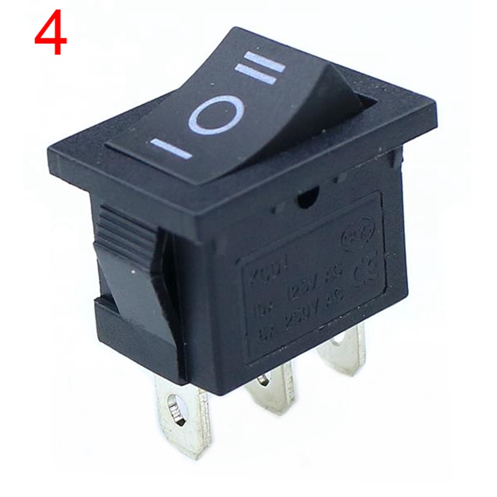 Set 5 công tắc bật tắt 2/ 3/ 6 chấu Kcd1 3a 250v 10x15mm