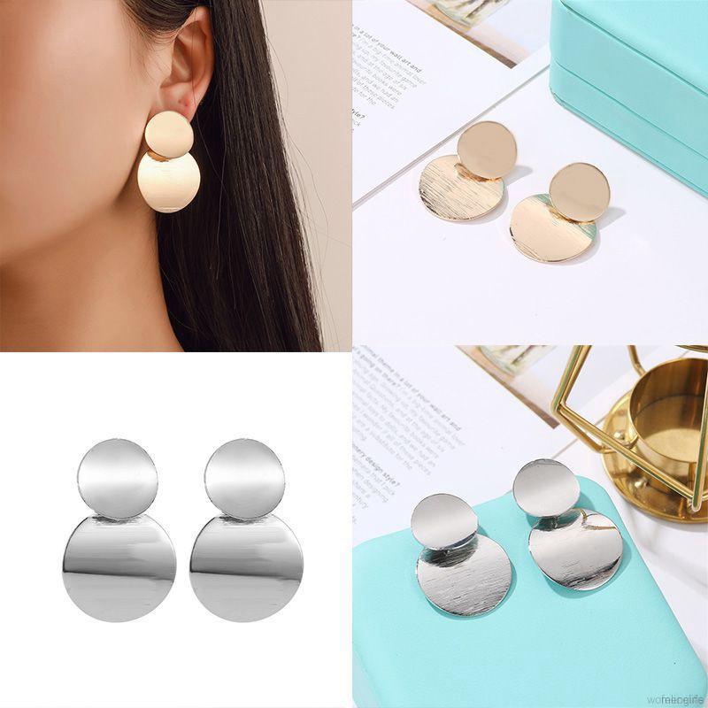 Hoa Tai Kim Loại Phong Cách Retro Cho Nữ