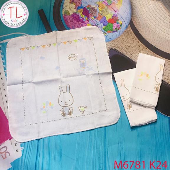 Khăn sữa cho bé - Set khăn sữa chú thỏ nghịch ngợm - Đồ dùng cho bé