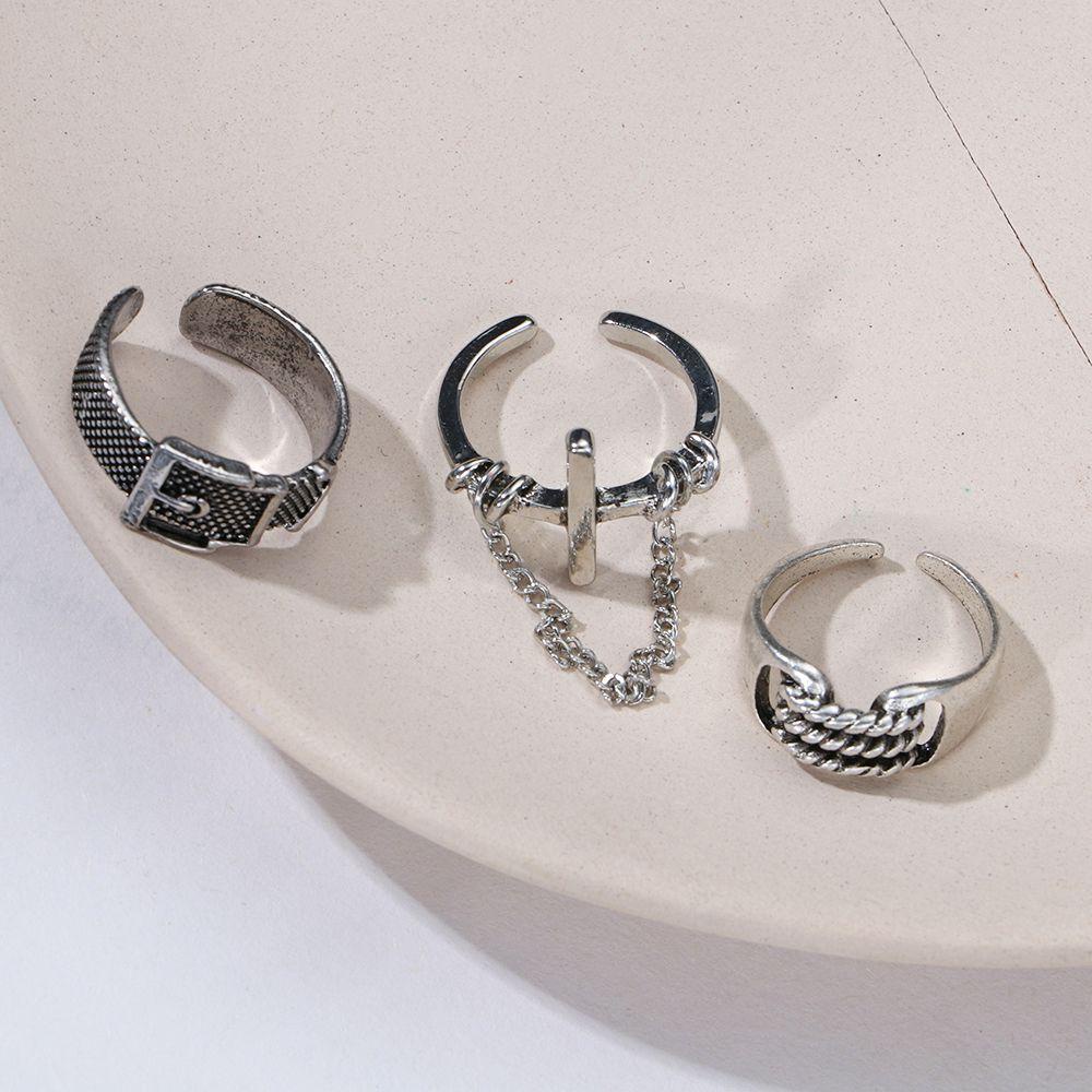 SUMU Nhẫn Kim Loại Hình Thánh Giá Phong Cách Gothic Cổ Điển