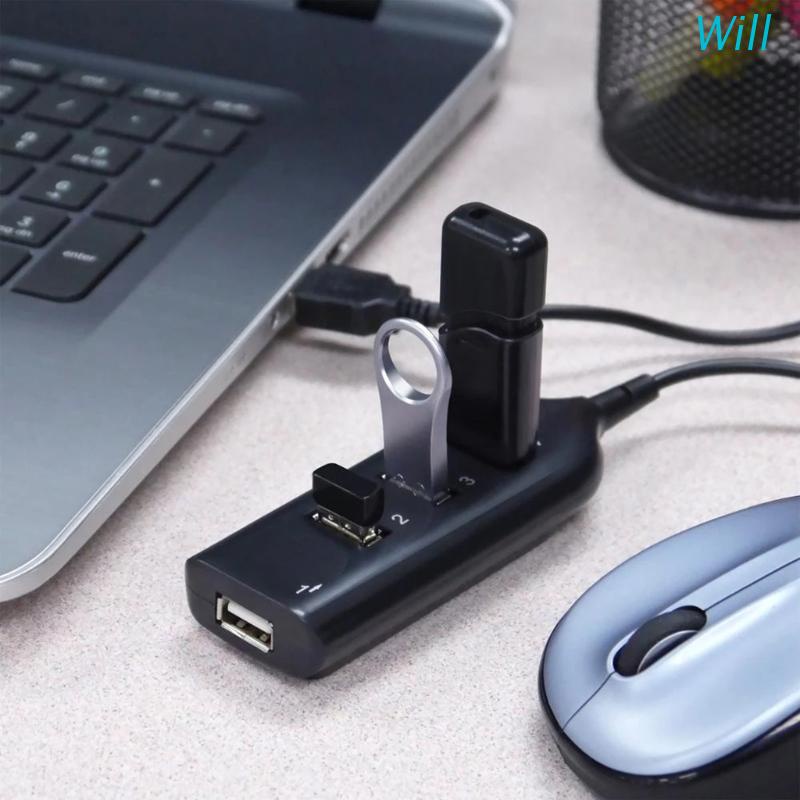 Bộ Chia 4 Cổng USB 2.0 Tốc Độ Cao Cho Windows Mac