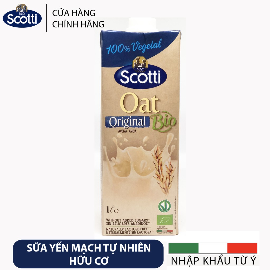 Sữa Yến Mạch Tự Nhiên Hữu Cơ Riso Scotti - Bio Original Oat Drink - 1L