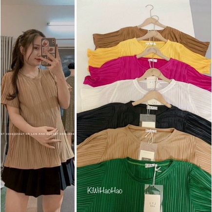 Áo bầu bánh bèo thiết kế dập ly dáng suông xinh xắn mặc được bầu và sau sinh A19