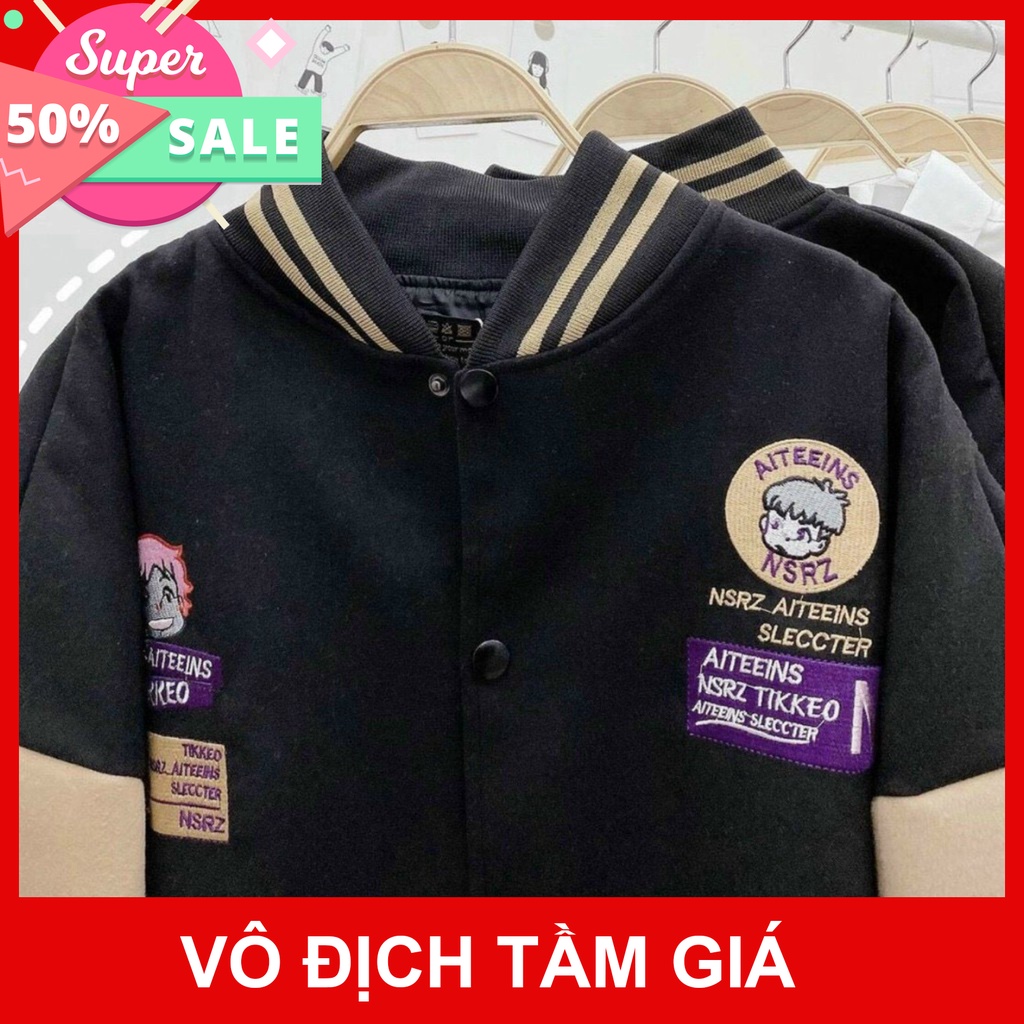 Áo Khoác Cardigan Nỉ Ngoại In Logo AITEENS Form Rộng Phong Cách Hàn Quốc hoodie1996