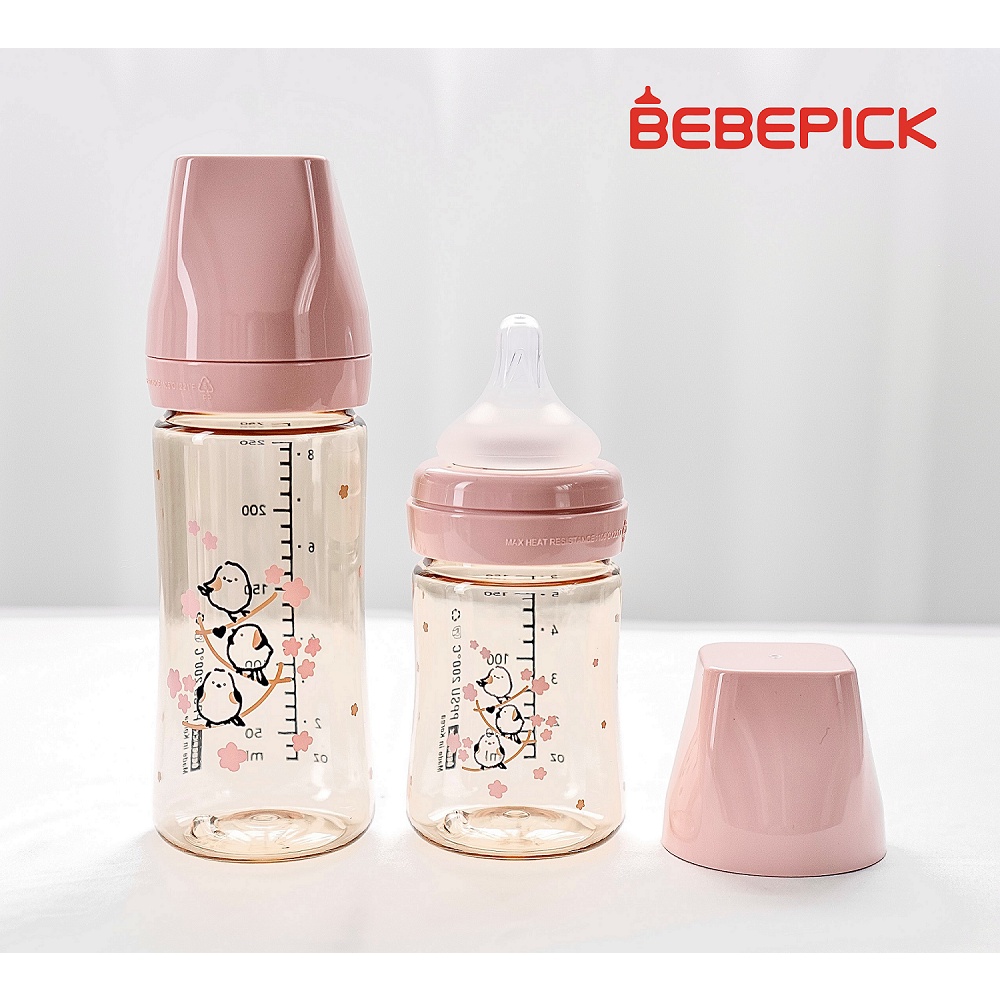 Bình sữa Bebepick Chim Hồng size 150ml/250ml