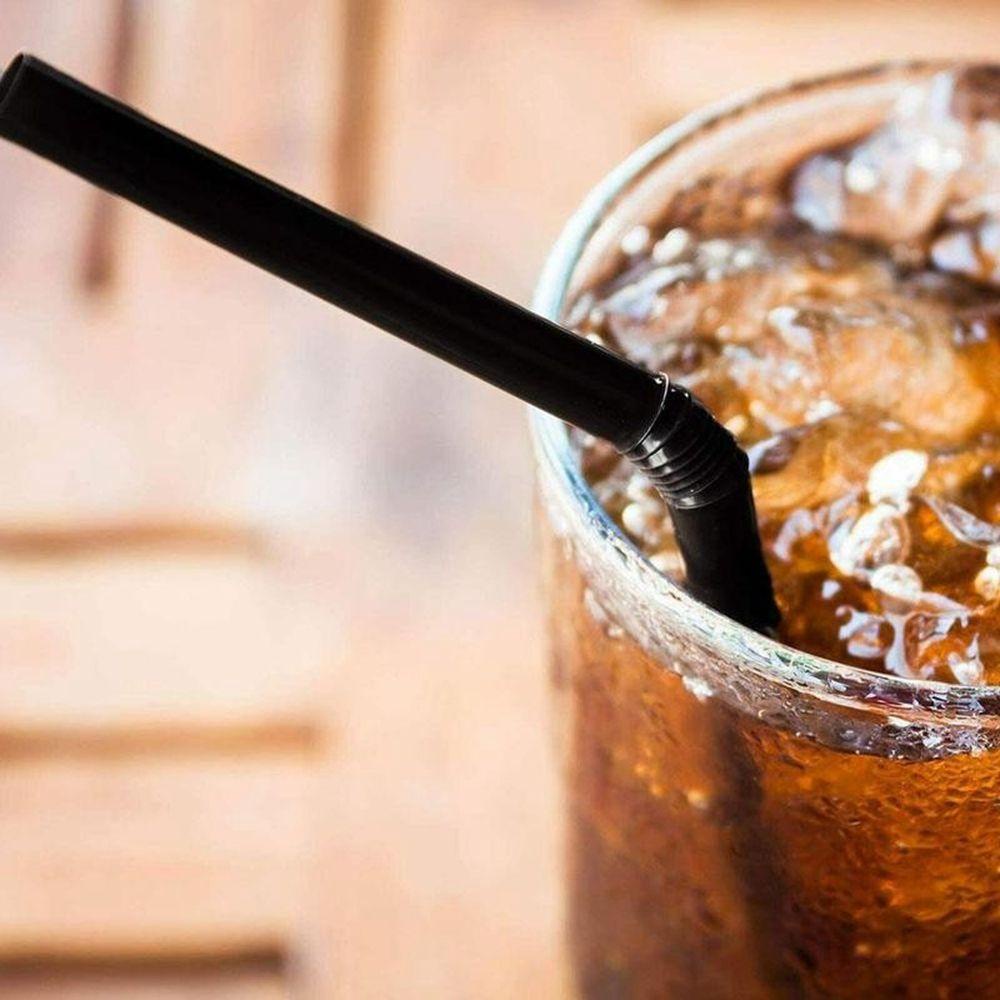 Ống Hút Dùng Một Lần Họa Tiết Kẻ Sọc Trắng Đen Thanh Lịch Có Thể Uốn Cong Cho Gia Đình /