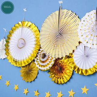Bộ quạt giấy các màu trang trí sinh nhật, trang trí các sự kiện