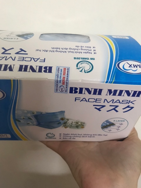 Khẩu trang y tế 4 lớp Bình Minh (hộp 50c hàng dày đẹp) | BigBuy360 - bigbuy360.vn