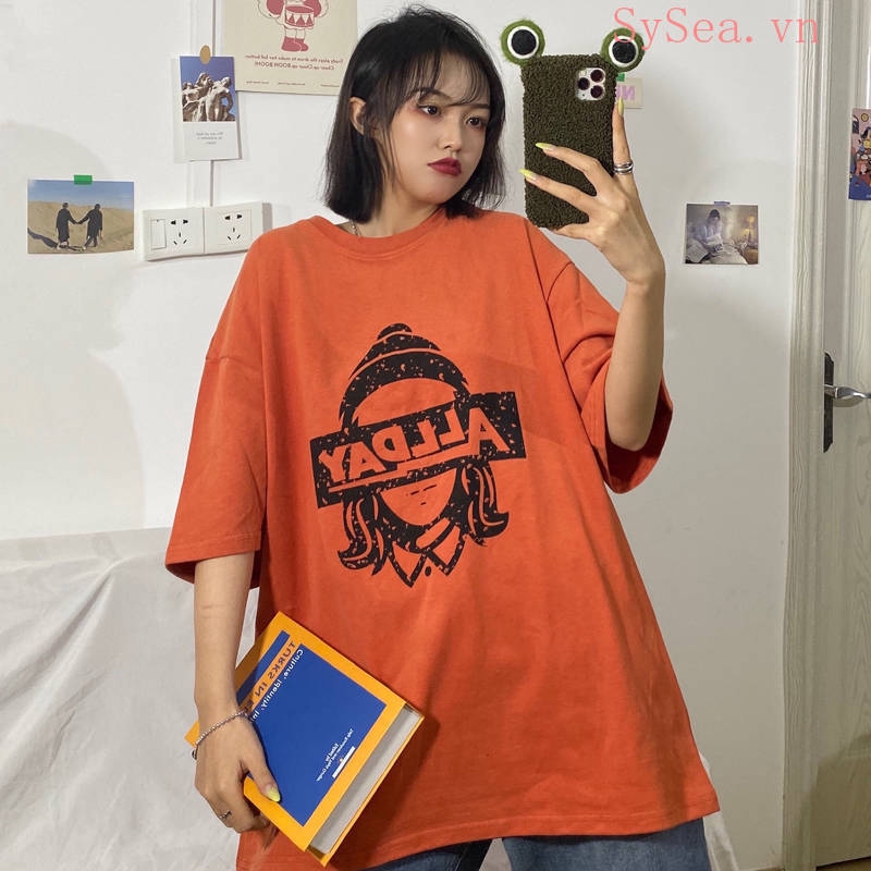 Áo Thun Tay Ngắn Dáng Rộng Phong Cách Hàn Quốc Trẻ Trung Cho Nữ áo thun trơn tay cộc