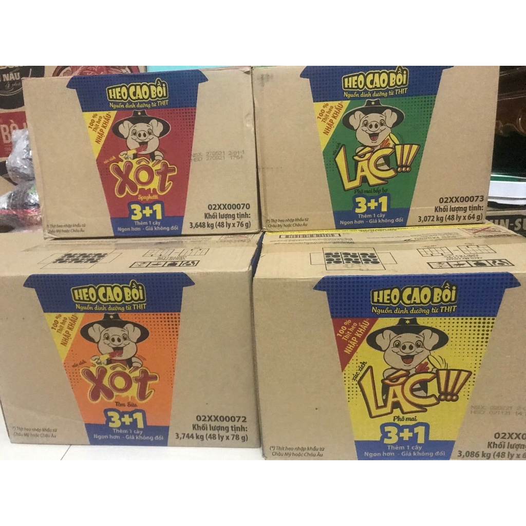 Xúc xích lắc  đủ vị