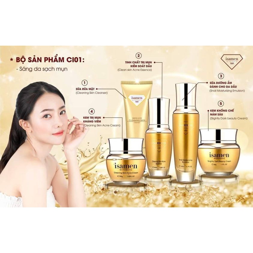 Sữa dưỡng ẩm iSAMEN làm trắng, căng bóng da, chống lão hoá dành cho da dầu | BigBuy360 - bigbuy360.vn