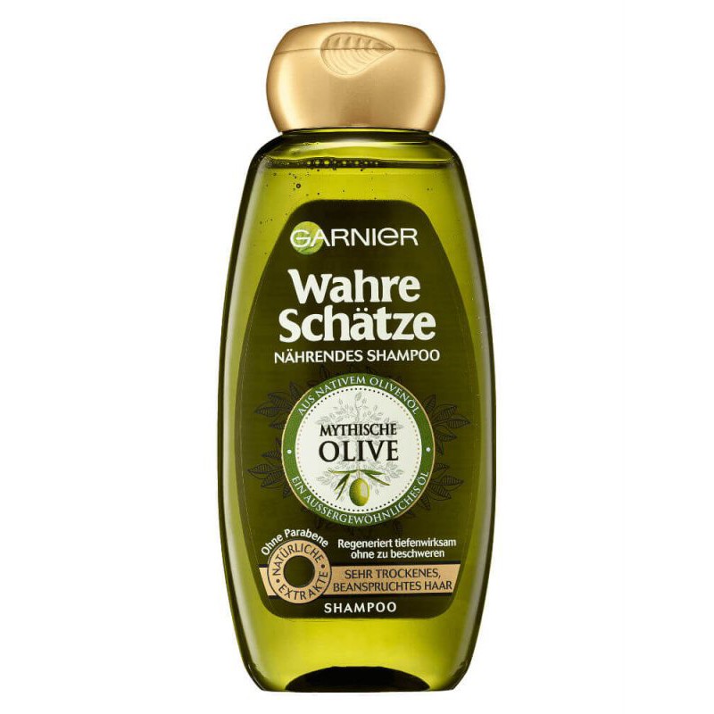 Dầu Gội Garnier Wahre Schatze Mythische Olive Cho Tóc Khô & Xơ, 250 ml