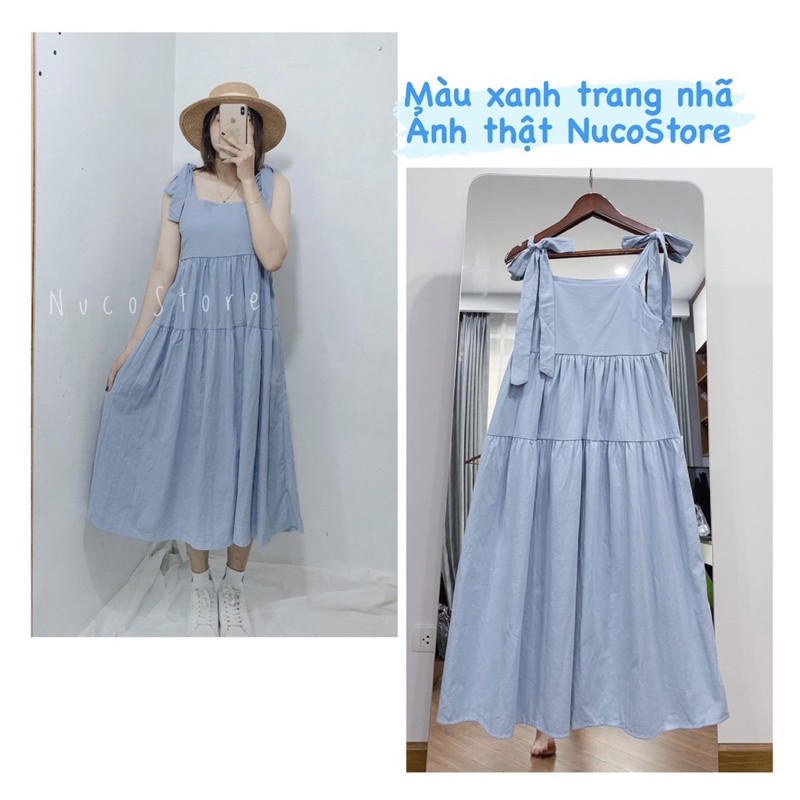 Váy 2 Dây Babydoll Thắt Nơ Vai, Đầm 2 Dây Quảng Châu | BigBuy360 - bigbuy360.vn