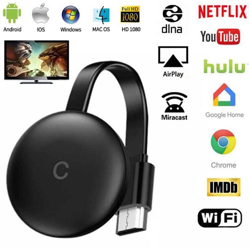 Thiết Bị Kết Nối Hdmi Không Dây G12 Tv Dongle 1080p Cho Google Chromecast 3 2 Miracast Android Ios Pc