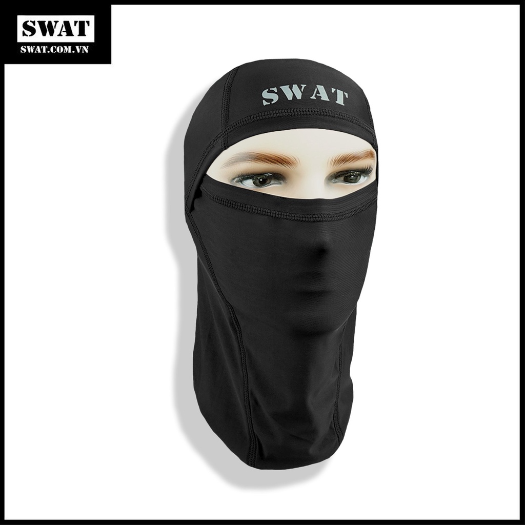 khăn trùm SWAT 3in1 màu đen vải thun lạnh thoáng mát chống nắng