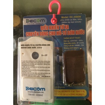 Ổ CẮM ĐIÊU KHIỂN TỪ XA 3500W CHO MOTOR MÁY BƠM NƯỚC 30-50M
