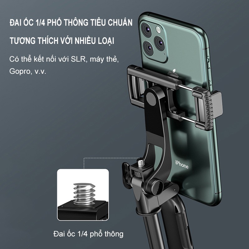 Bộ ổn định gimbal cầm tay mới, gậy chụp ảnh tự sướng trên điện thoại di động,ảnh Bluetooth {NBA6 | BigBuy360 - bigbuy360.vn