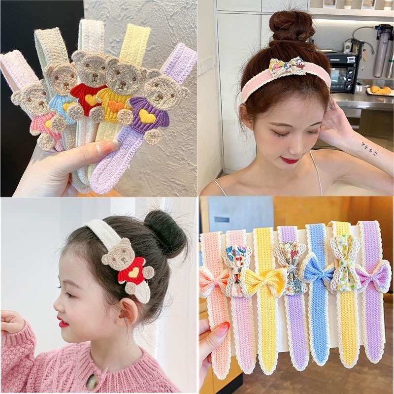 Băng Đô Dán Tóc Mái Phong Cách Hàn Quốc Cho Bé