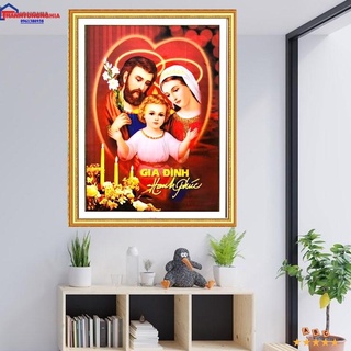 Tranh đính đá gia đình thánh gia DF537
