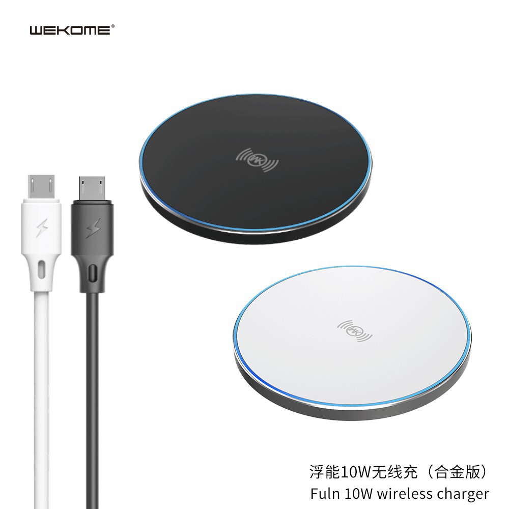 Đế Sạc Không Dây 10W WP-U58 - Chuẩn QI - Chính Hãng WK - Siêu Mỏng Nhẹ - Tặng Kèm Dây Cáp - Bảo Hành 12 Tháng