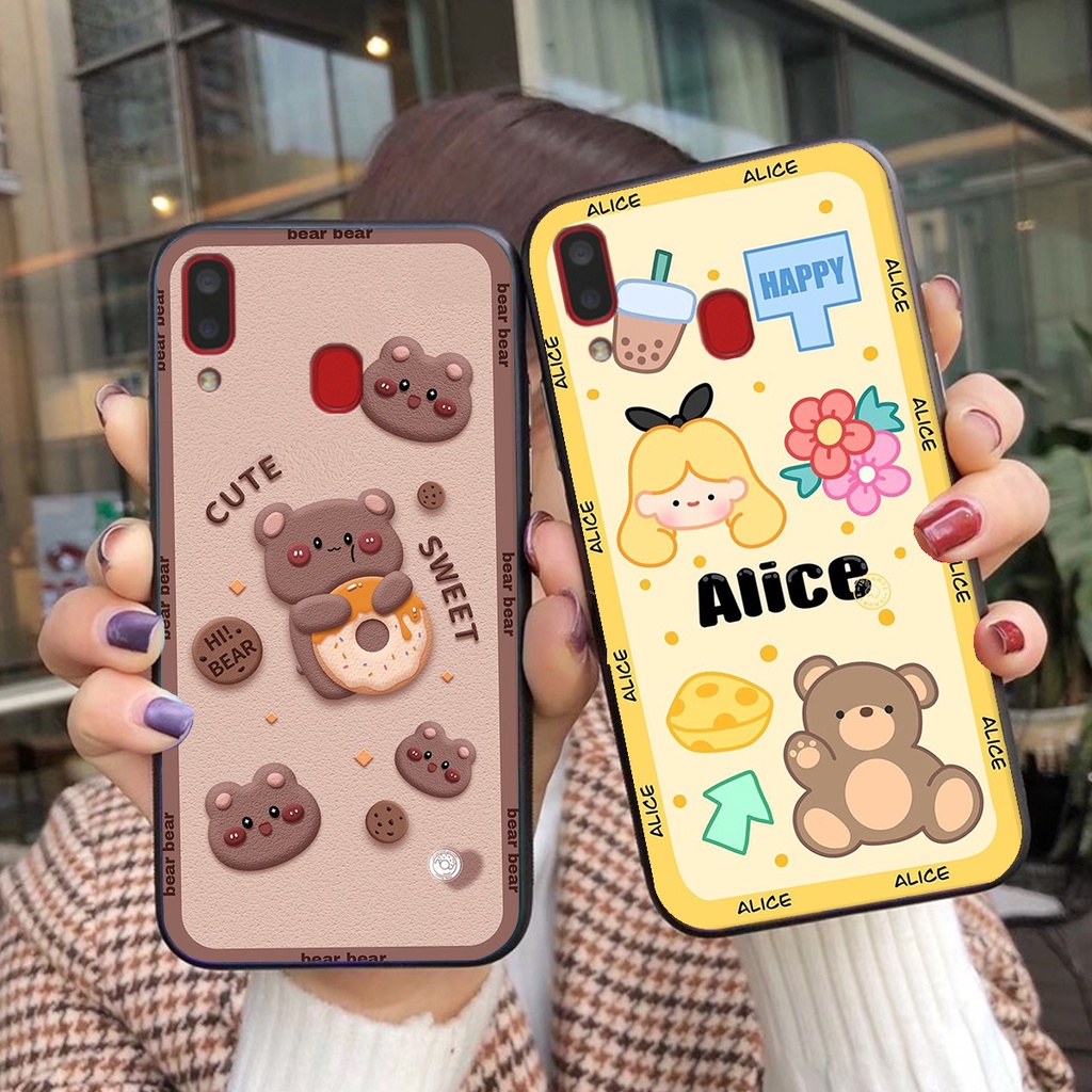 Ốp lưng Samsung Galaxy A20 in hình 3D gấu mới nhất - sang - chảnh - ĐẸP- BỀN