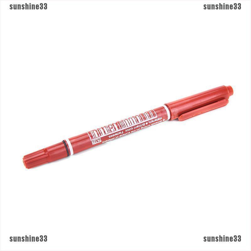 【COD•suns】Permanent Marker Pen Twin Tips Doubled Headed Hook Line For CD DVD M