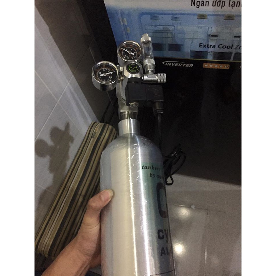 Bình nhôm 2l Japan + van điện mufan