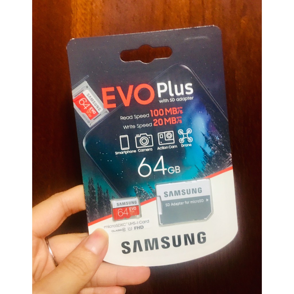 Thẻ nhớ MicroSDHC Samsung Evo Plus 100MB/s 64GB