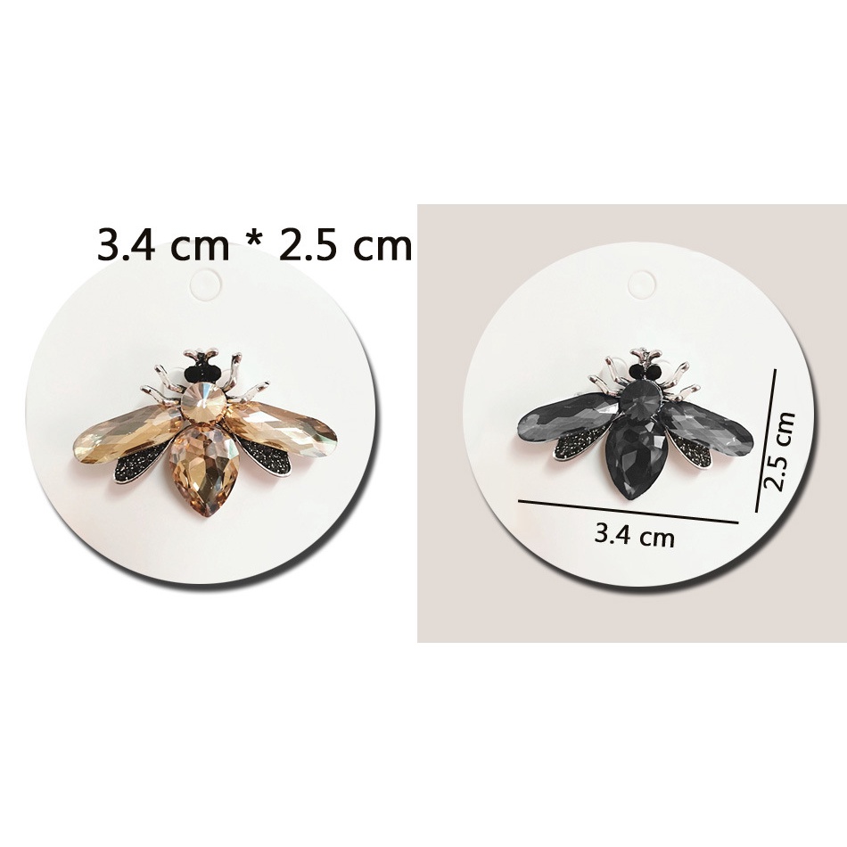 Ghim Cài Áo Hình Chú Ong Đính Đá Pha Lê Dễ Thương