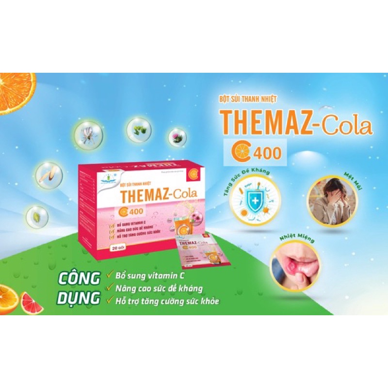 NGUYÊN HỘP 20 GÓI BỘT SỦI THANH NHIỆT THEMAZ TÂM DƯỢC