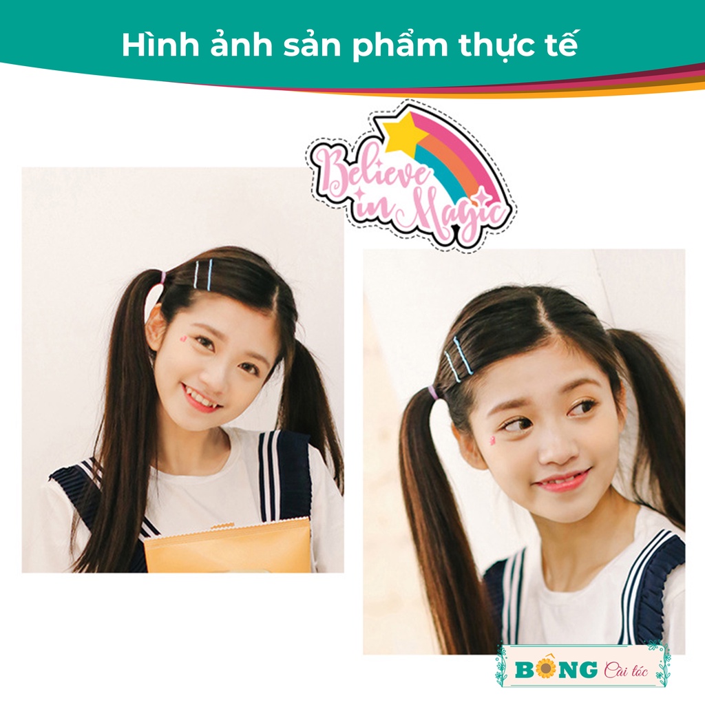 Set kẹp tăm 40 chiếc nhiều màu phong cách Hàn Quốc KKL60 - Kẹp tóc mái BÔNG Cài Tóc