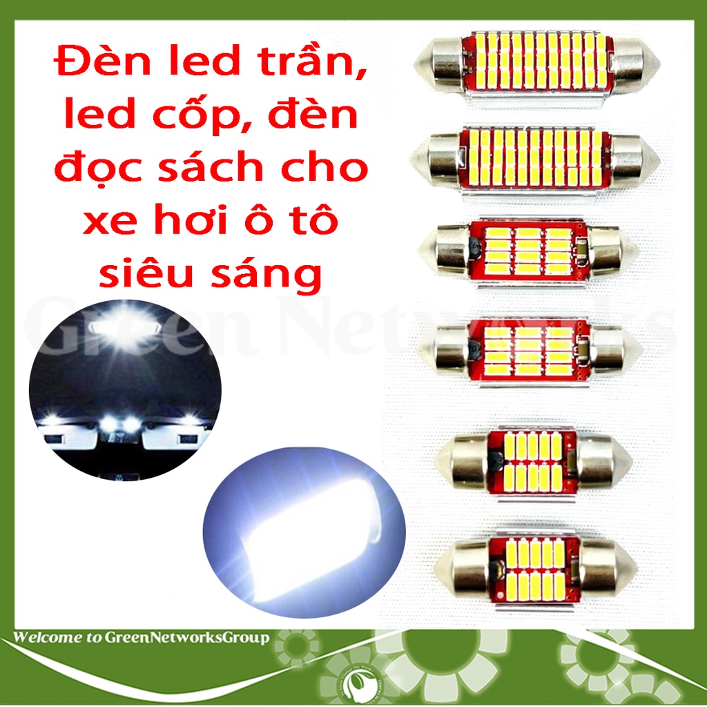 Đèn led trần, led cốp, đèn đọc sách cho xe hơi ô tô Greennetworks ( 1 Đèn )