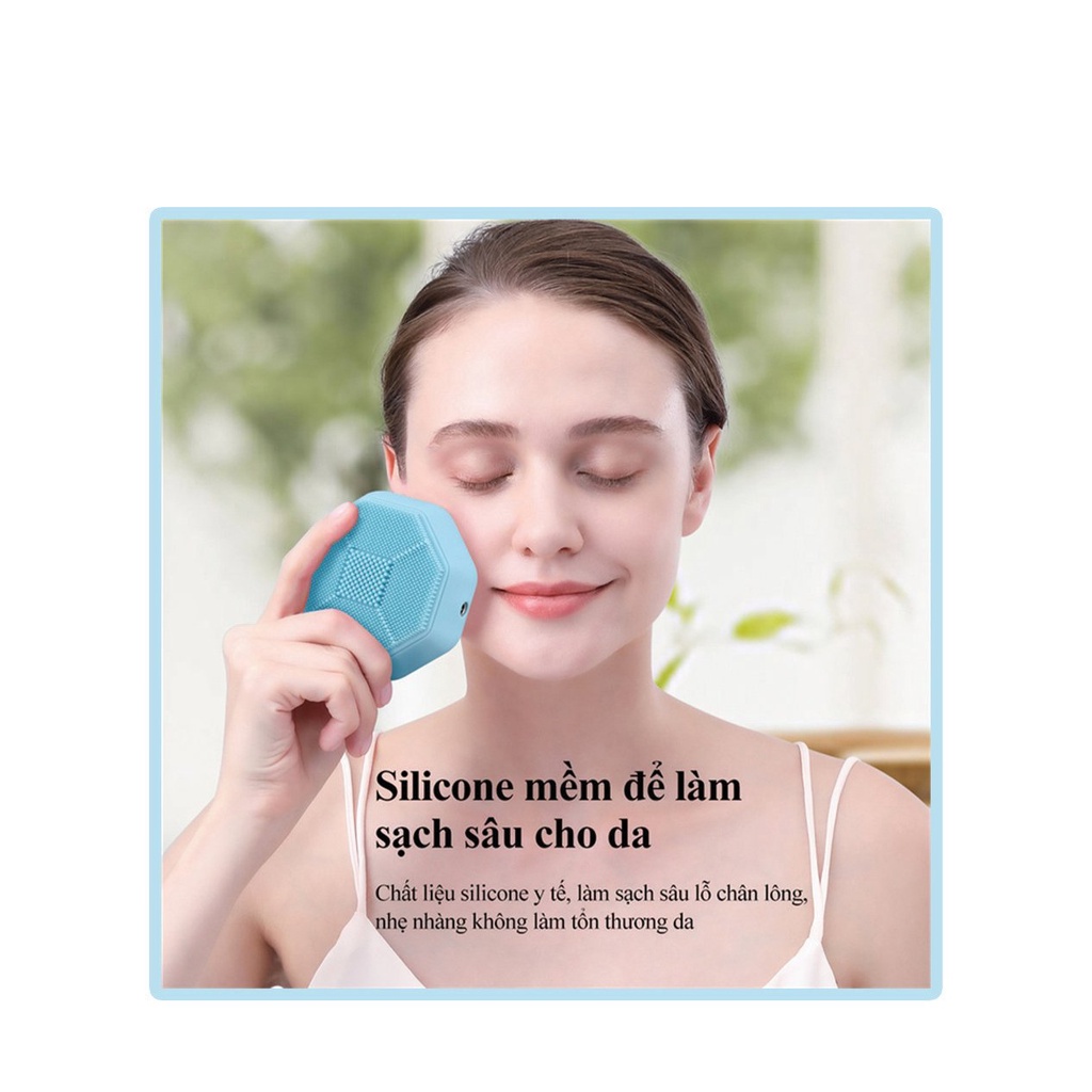 Máy rửa mặt mini đẩy tinh chất massage mặt kèm chế độ nâng cơ mặt 4 chức năng