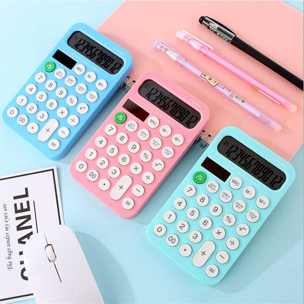 【Happy sunshine】New creative candy color mini calculator cute simple portable calculation plastic material school supplies