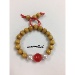 Follow shop săn deal 1k. ngày 31/7.Vòng dâu tằm trơn mix Hạt trai cho bé trai/ gái