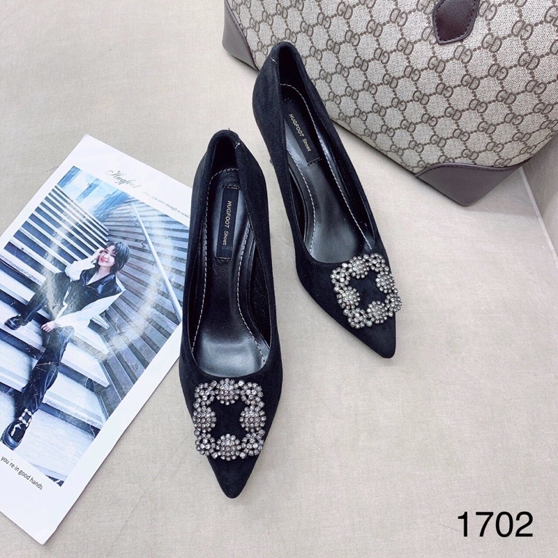 Giày cao gót đá vuông mã 1233, 1702