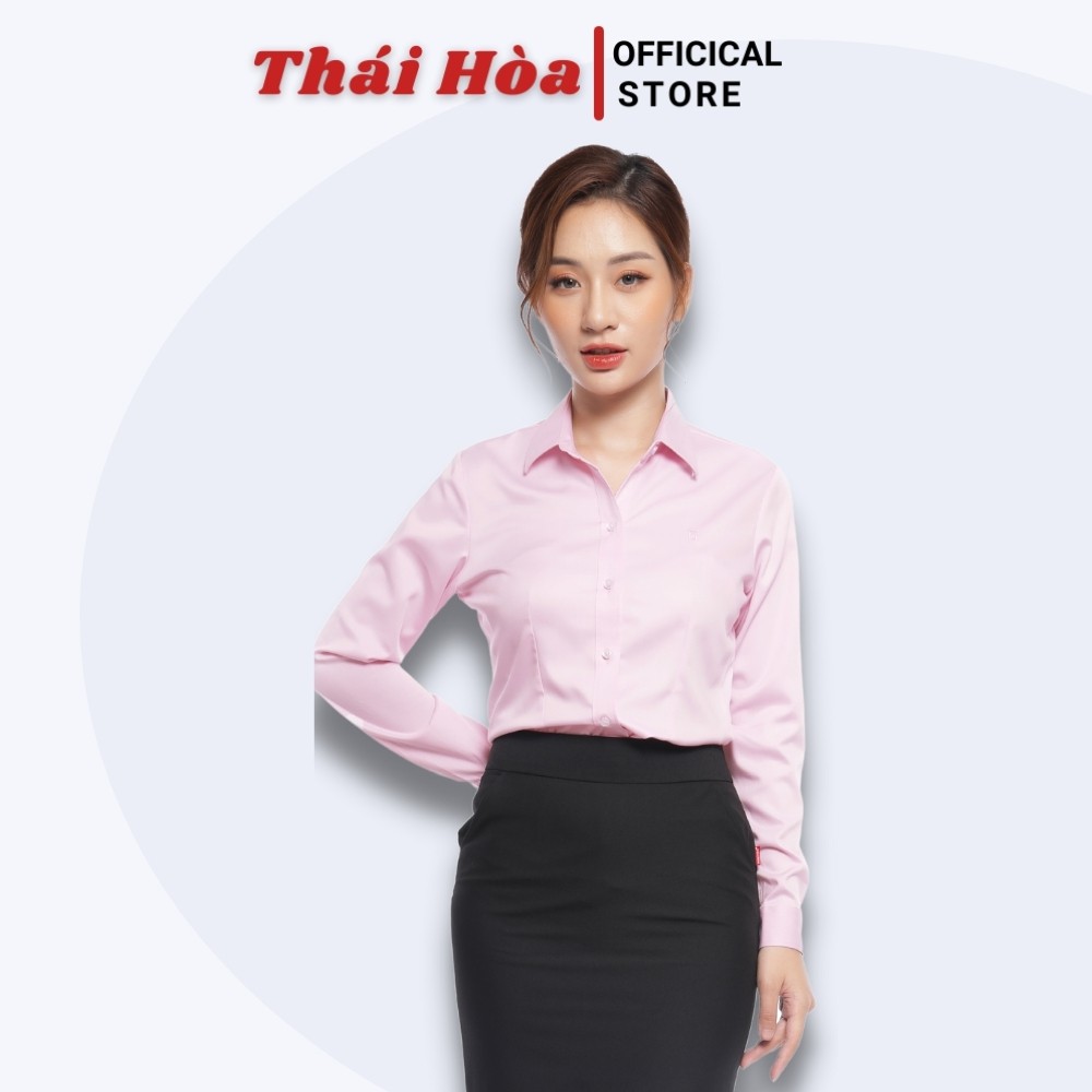 Áo sơ mi nữ Thái Hòa công sở dài tay, sơ mi nữ nhiều màu chất vải sợi tre cao cấp 8919 | BigBuy360 - bigbuy360.vn