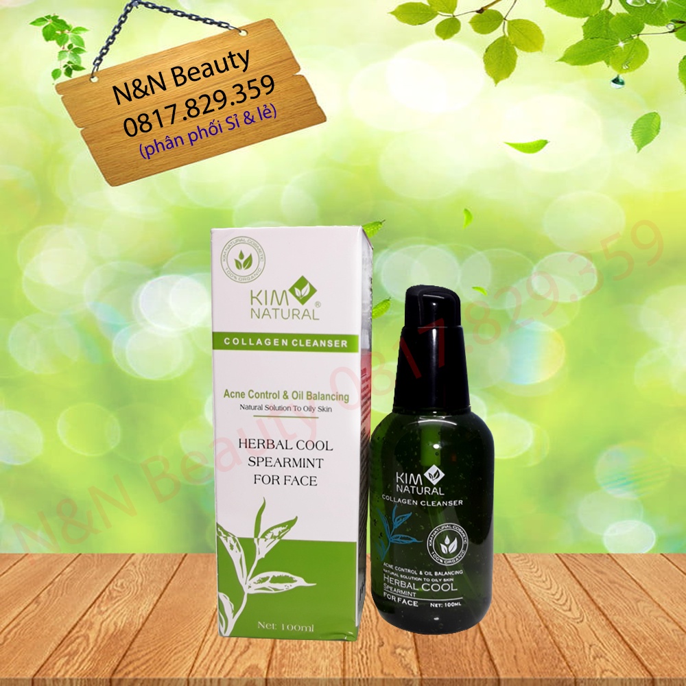 Sữa Rửa Mặt sáng da, mềm mịn, se khít chân lông Collagen Kim Natural