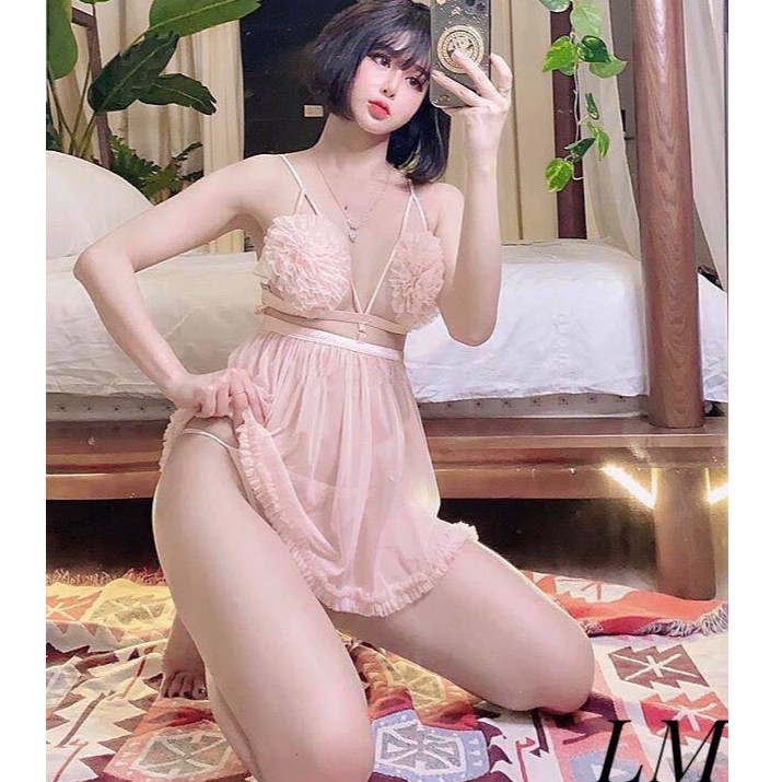 Váy ngủ nữ 💝 Free ship 💝 Quảng Châu cao cấp mềm mại ngực hoa | BigBuy360 - bigbuy360.vn