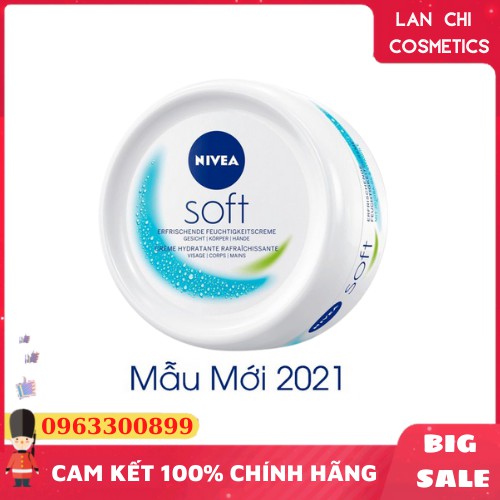Kem Dưỡng ẩm Nivea Soft 200ml - Làm mềm mịn, sáng da, giữ ẩm chuyên sâu
