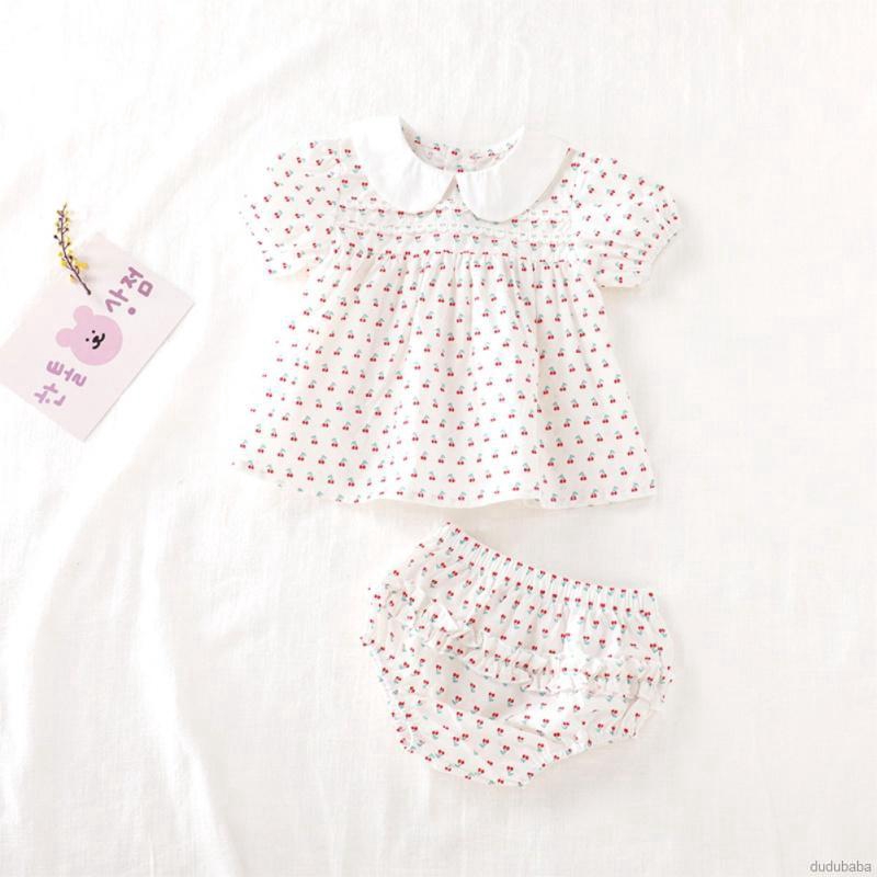 Bộ áo sơ mi tay ngắn + quần short cho bé gái
