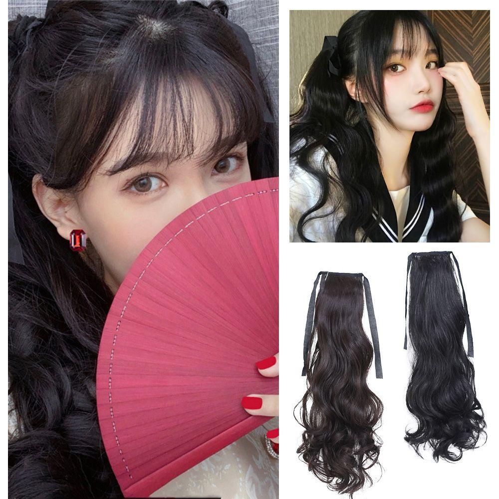 Tóc Giả Dài Xoăn Dùng Hóa Trang Đồng Phục Cho Nữ