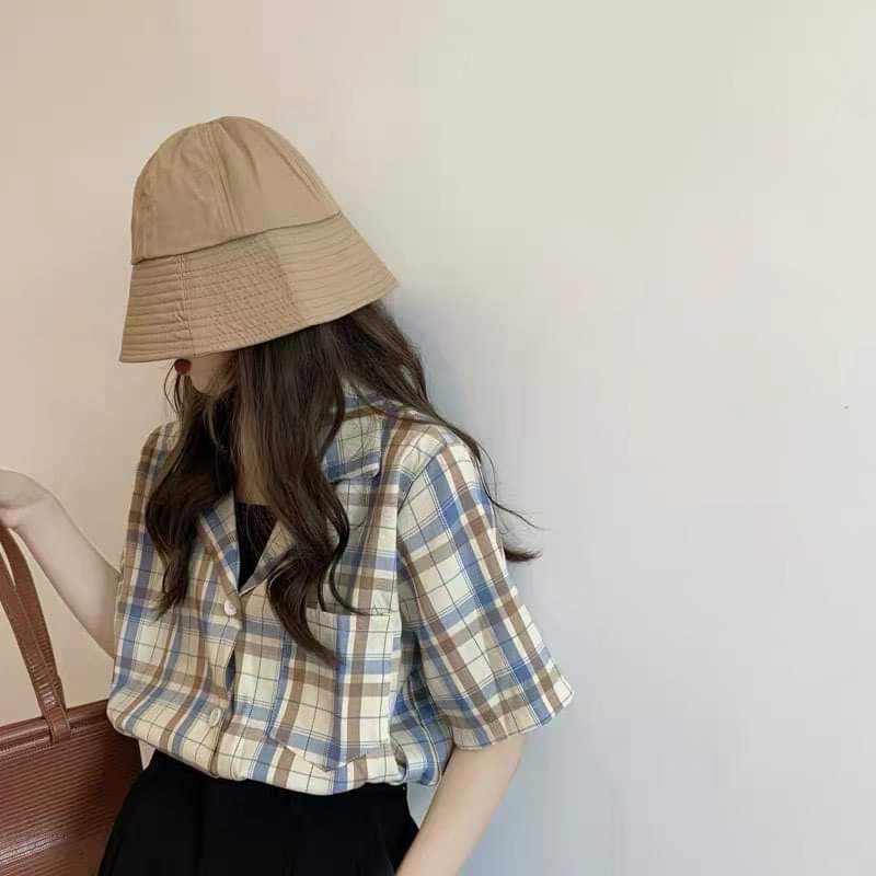 [ Mã WASTAPR giảm 10K đơn 50K] Áo sơ mi cổ vec kẻ xanh KA12 | BigBuy360 - bigbuy360.vn