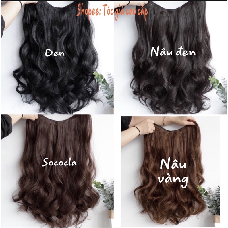 Tóc giả đẹp ❤️FREESHIP❤️ Tóc giả kẹp xoăn dợn v45- kẹp dải 6 phím