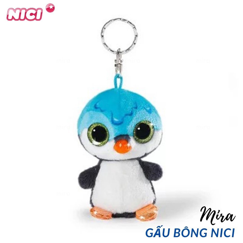 Móc Khóa Gấu Bông Mini - Hình Chim Cánh Cụt Lai Đeo Cặp, Treo Balo Thương hiệu NICI Quà Sinh Nhật 10cm MIRA-GB28011