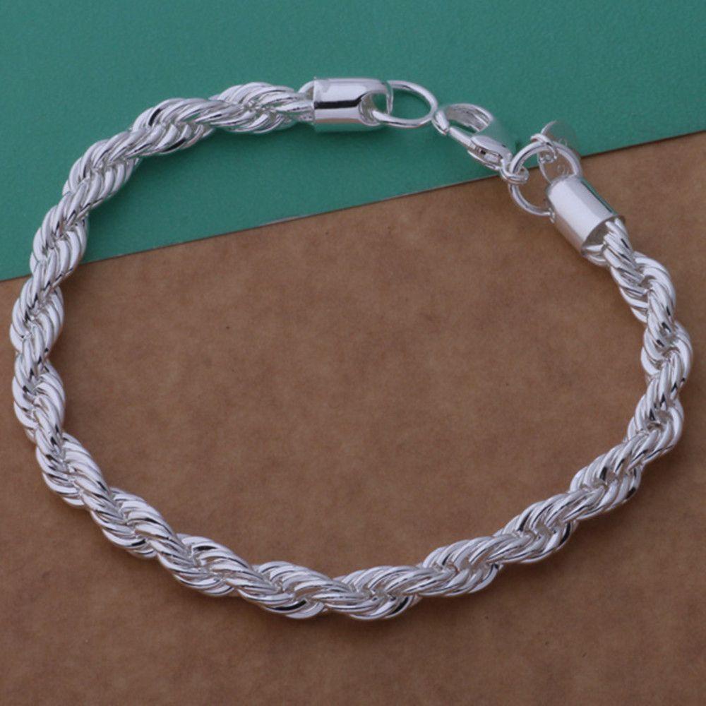Vòng Tay Dây Xoắn 4MM Hợp Thời Trang Cho Nam Và Nữ