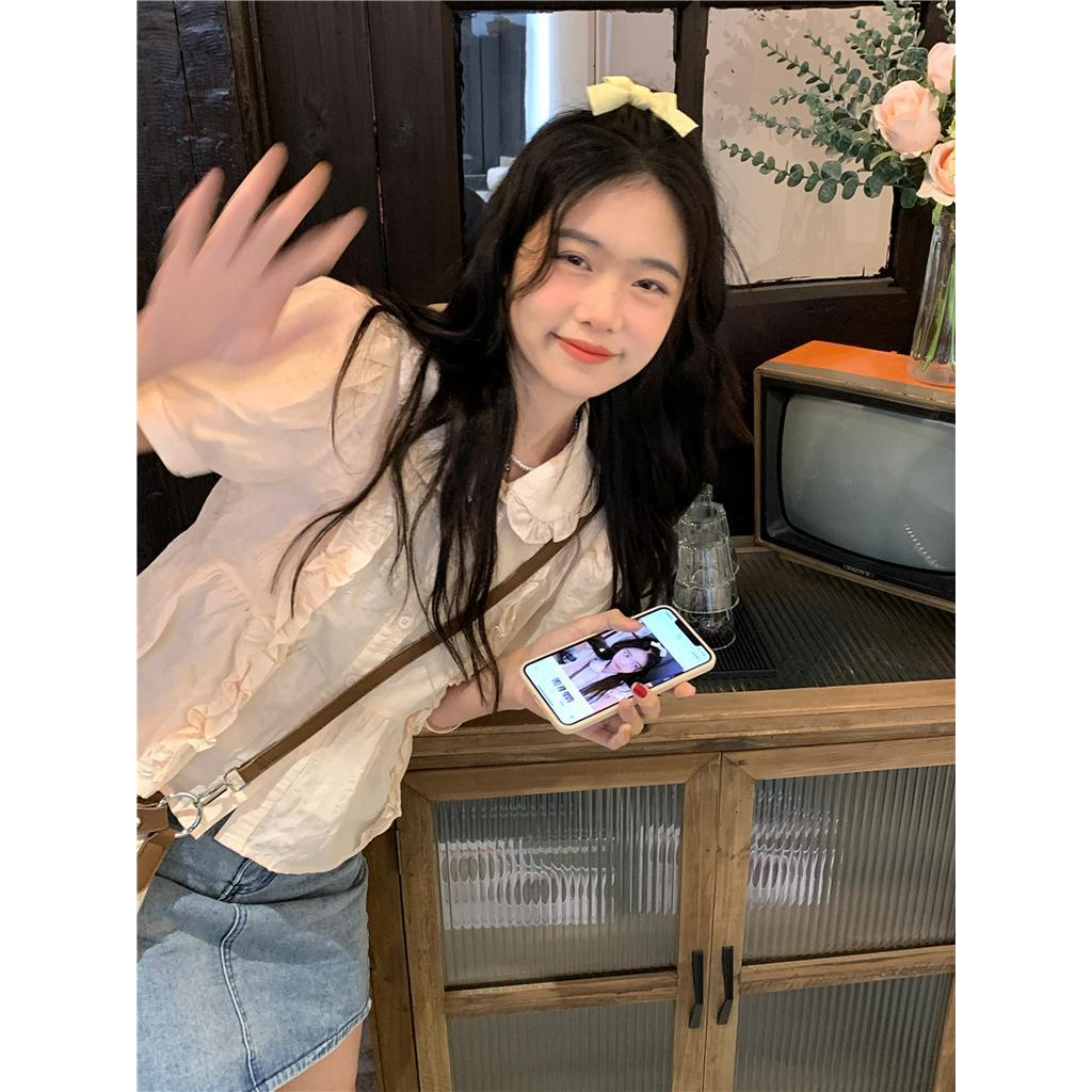 Áo Sơ Mi Ngắn Tay Phong Cách Hàn Quốc Dễ Phối Đồ 63078