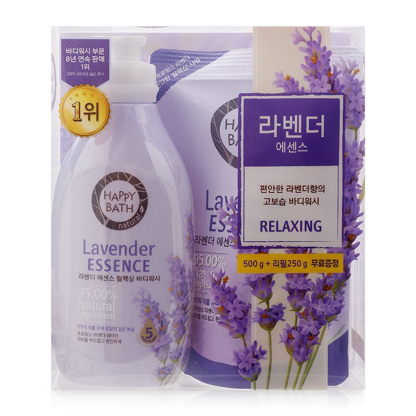 Sữa tắm dưỡng ẩm và sáng da Happy Bath Natural 900ml